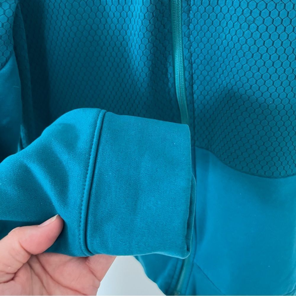 Russell Athletic Teal Textured Full Zip Performance Hoodie Men’s Small - Picture 6 of 14